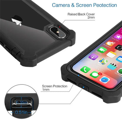 Transparent Phone Case For iPhone 17 Pro 15 14 13 12 11 16 XS 7 8 Plus SE 2022 Hybrid Rugged Anti Shock Doom Armor Cover Cases