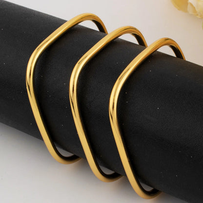 Bracelets Woman Gold Plated Simple Hip-hop Punk Personality Fashion High Stainless Steel Italian Men Sale Jewelry Accessories