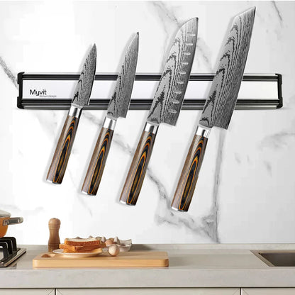 Kitchen Wall Mounted Magnetic Knife Holder  Absorbent Simple Multifunctional Shelf Strip Kitchen Accessories Organizer