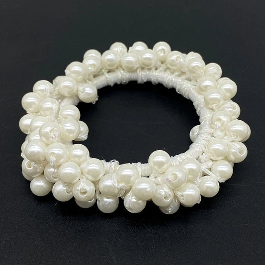Woman Elegant Pearl Hair Ties Beads Girls Scrunchies Rubber Bands Ponytail Holders  Accessories Elastic  Band