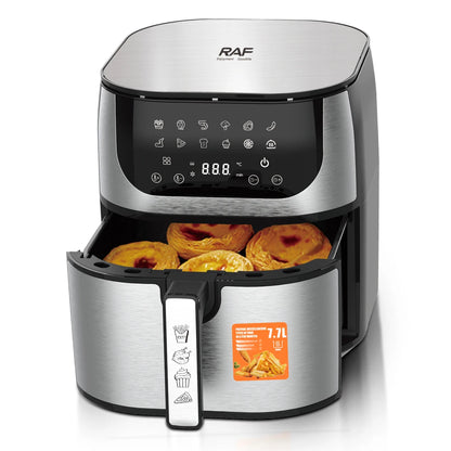 1800W Air Fryer Freidora De Aire 7.7L Large Capacity Multi Purpose Cooker With 360 Degree Hot Air Circulation And Low Oil