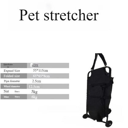Pet Stretcher, Animal Rescue Cart, Pet Transfer Stretcher, Carbon Steel Material, Stainless Steel Material, Pet Clinic Equipment