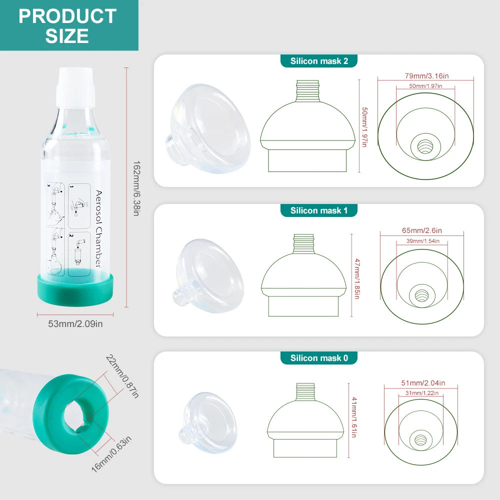 Cat Aerosol Chamber Pet Dog Portable Inhaler Spacer With Breathing Indicator Silicone Mask For Veterinary Equipment Vet Clinic