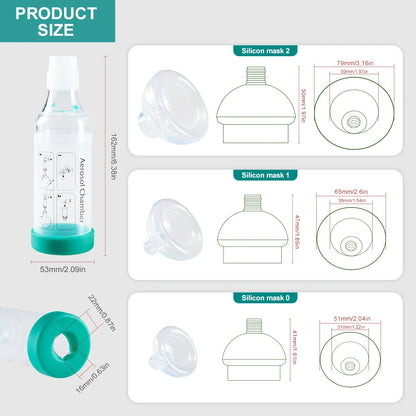 Cat Aerosol Chamber Pet Dog Portable Inhaler Spacer With Breathing Indicator Silicone Mask For Veterinary Equipment Vet Clinic