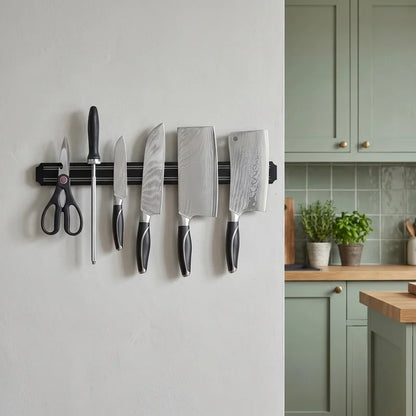 Kitchen Wall-Mounted Magnetic Knife Holder, Kitchen Magnetic Knife Rack, Magnetic Ironstone Knife Storage Rack, a Storage Wonder