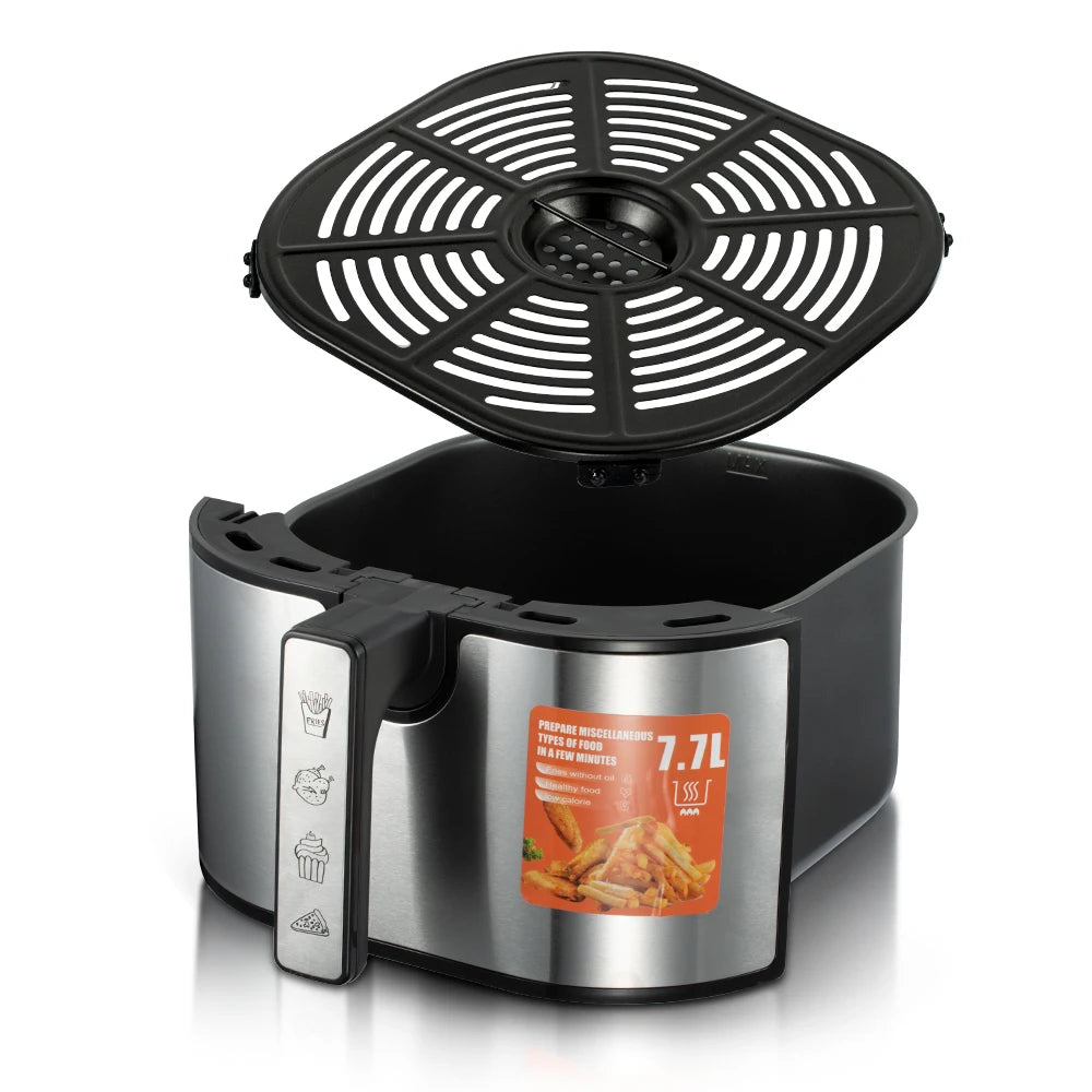 1800W Air Fryer Freidora De Aire 7.7L Large Capacity Multi Purpose Cooker With 360 Degree Hot Air Circulation And Low Oil