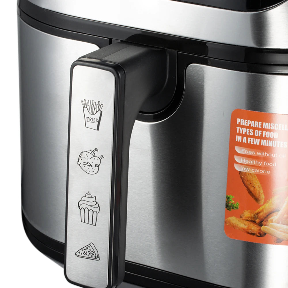 1800W Air Fryer Freidora De Aire 7.7L Large Capacity Multi Purpose Cooker With 360 Degree Hot Air Circulation And Low Oil