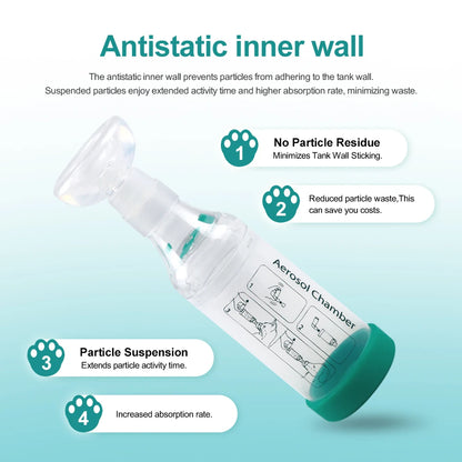 Cat Aerosol Chamber Pet Dog Portable Inhaler Spacer With Breathing Indicator Silicone Mask For Veterinary Equipment Vet Clinic