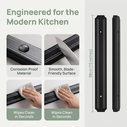 Kitchen Wall-Mounted Magnetic Knife Holder, Kitchen Magnetic Knife Rack, Magnetic Ironstone Knife Storage Rack, a Storage Wonder