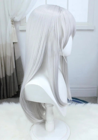 Anime Women Cosplay Wigs Costume Accessories for Party Christmas Halloween Silver White