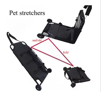 Pet Stretcher, Animal Rescue Cart, Pet Transfer Stretcher, Carbon Steel Material, Stainless Steel Material, Pet Clinic Equipment