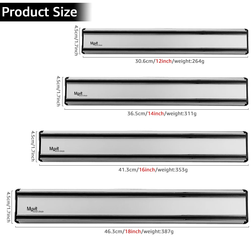 Kitchen Wall Mounted Magnetic Knife Holder  Absorbent Simple Multifunctional Shelf Strip Kitchen Accessories Organizer