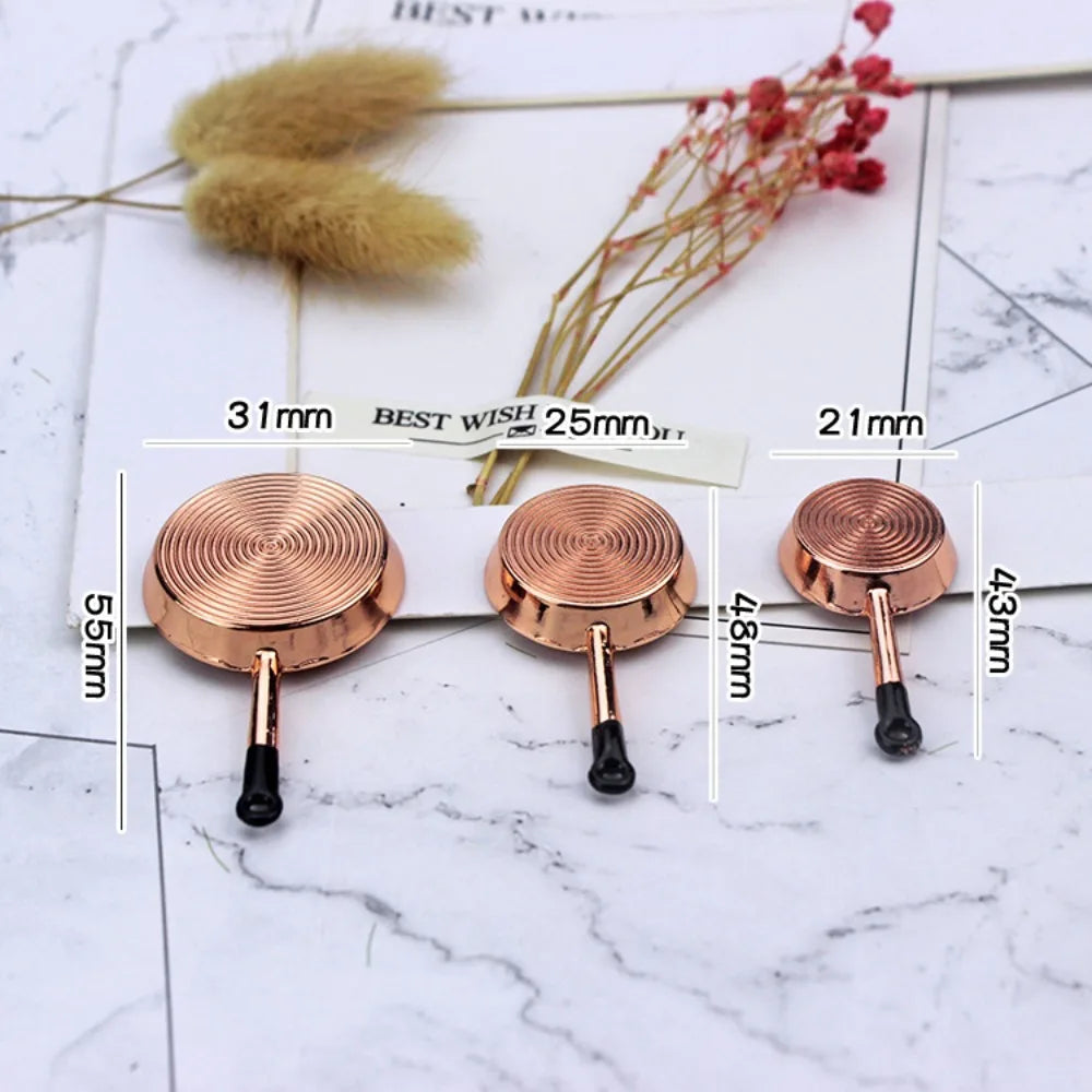 Kettle Mini Kitchen Utensils Sets Cookware 1:12 Scale Mini Kitchen Cooking Kit Alloy Doll Kitchen Set Kids Playing House Toys