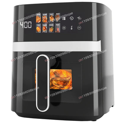 Air fryer large capacity visual large color screen heating up and down household high power electric fryer