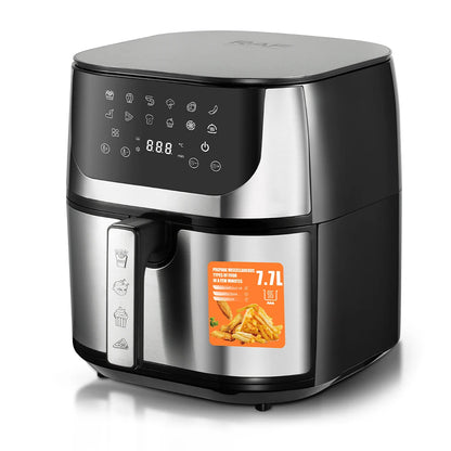 1800W Air Fryer Freidora De Aire 7.7L Large Capacity Multi Purpose Cooker With 360 Degree Hot Air Circulation And Low Oil