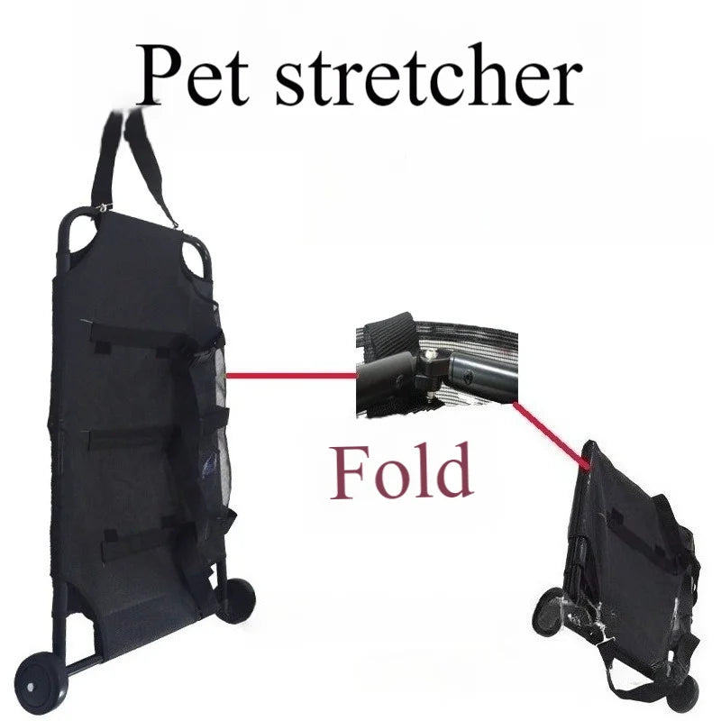Pet Stretcher, Animal Rescue Cart, Pet Transfer Stretcher, Carbon Steel Material, Stainless Steel Material, Pet Clinic Equipment