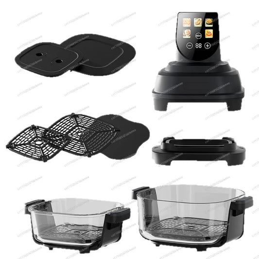 cross-border air fryer 2025 new smart oil-free multi-function visual double-layer automatic household fryer baking