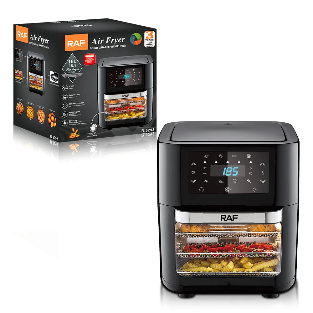 1700W Air Fryer 12L Multifunctional Cooking Appliance With 360 Degree Hot Air Circulation Oil Free Healthy Frying Easy Clean