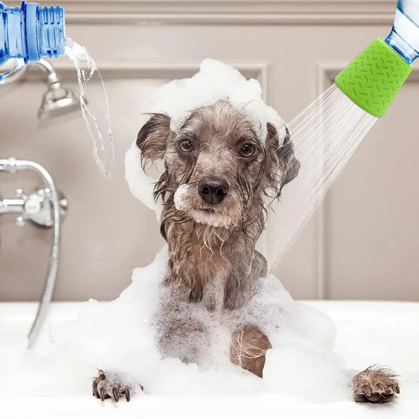 Pet Shower Silicone Portable Pet Shower Head Outdoor Cat and Dog Shower Cleaning Supplies Portable Pet Shower Shower
