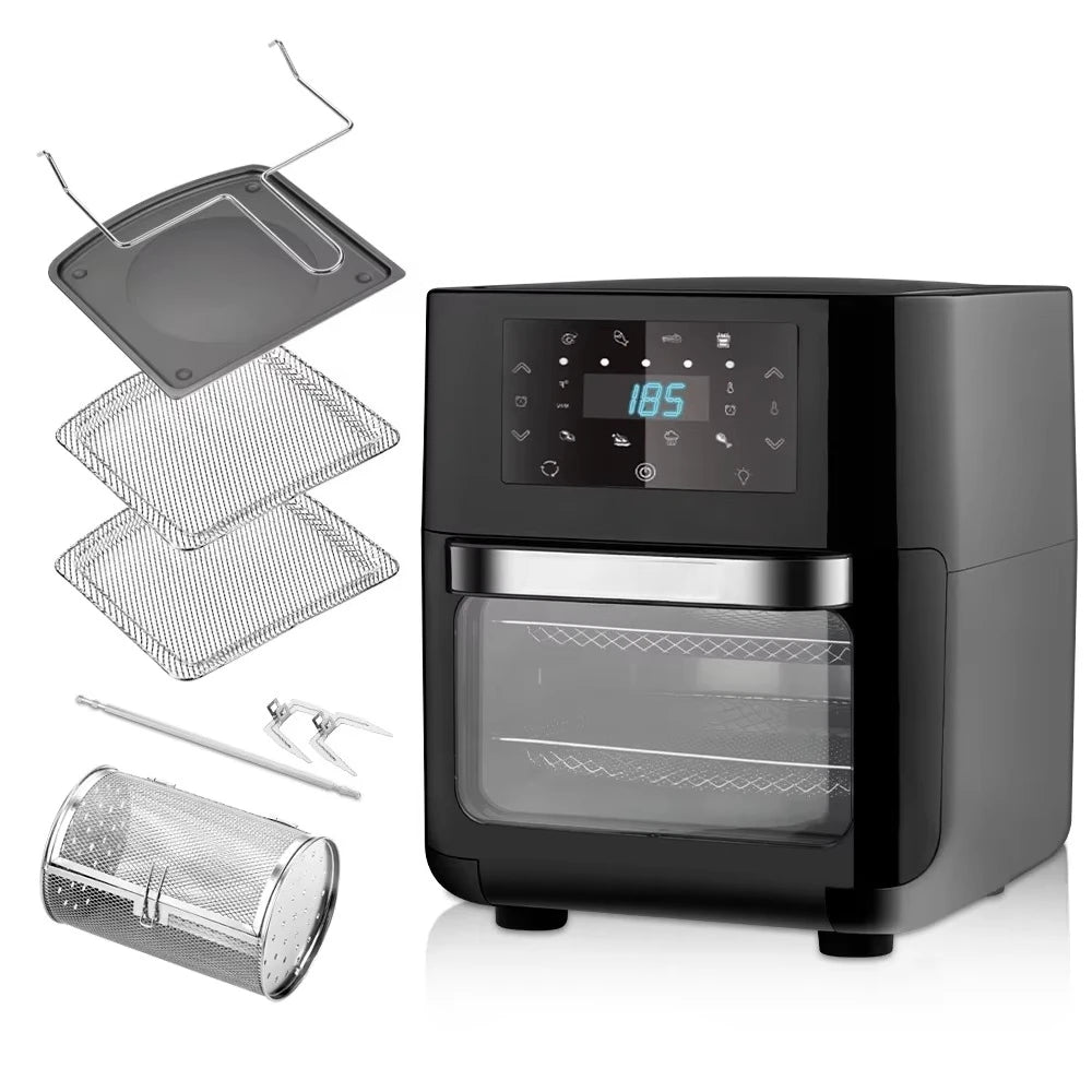 1700W Air Fryer 12L Multifunctional Cooking Appliance With 360 Degree Hot Air Circulation Oil Free Healthy Frying Easy Clean