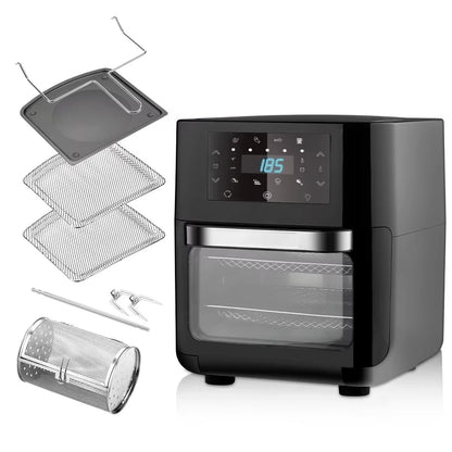 1700W Air Fryer 12L Multifunctional Cooking Appliance With 360 Degree Hot Air Circulation Oil Free Healthy Frying Easy Clean