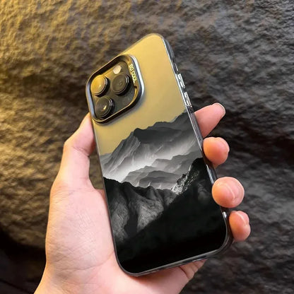Phone Case For iPhone 16E Cases For iPhone 16 15 14 13 11 12 Pro Max 16 15 14 Plus New Colorful Mountain View Print Phone Cover