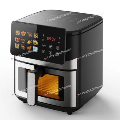 Air fryer large capacity visual large color screen heating up and down household high power electric fryer
