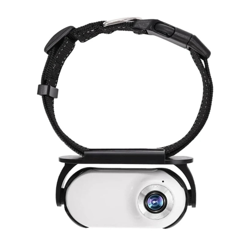 Pet Collar Camera for Pet Camera and Monitor with Wide Angle Lens, Mini Portable Stabilized Sports Body Camera White-A79U