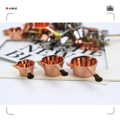 Kettle Mini Kitchen Utensils Sets Cookware 1:12 Scale Mini Kitchen Cooking Kit Alloy Doll Kitchen Set Kids Playing House Toys