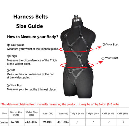 Women Sexy  Full Body Harness Belt Waist Corset Belt Bondage   Woman Wear Gothic Fetish Clothing Exotic Accessories