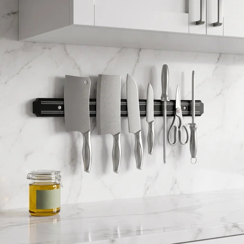 Kitchen Wall-Mounted Magnetic Knife Holder, Kitchen Magnetic Knife Rack, Magnetic Ironstone Knife Storage Rack, a Storage Wonder