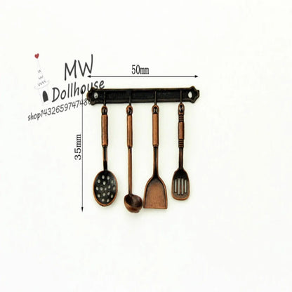 Kettle Mini Kitchen Utensils Sets Cookware 1:12 Scale Mini Kitchen Cooking Kit Alloy Doll Kitchen Set Kids Playing House Toys