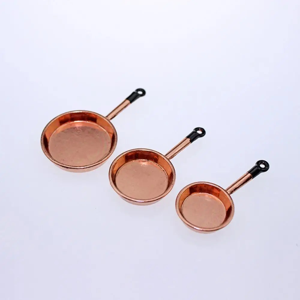 Kettle Mini Kitchen Utensils Sets Cookware 1:12 Scale Mini Kitchen Cooking Kit Alloy Doll Kitchen Set Kids Playing House Toys