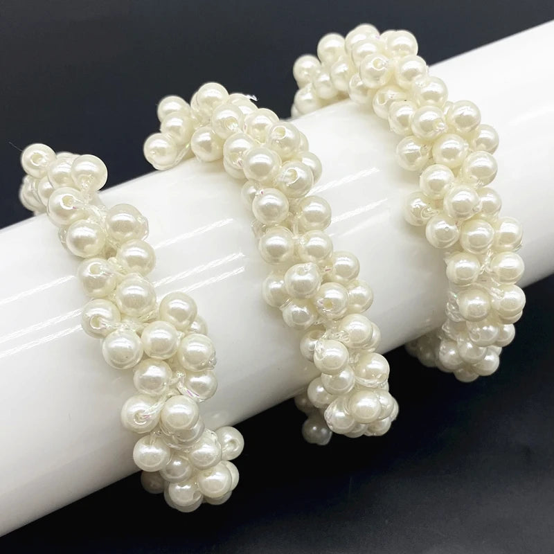 Woman Elegant Pearl Hair Ties Beads Girls Scrunchies Rubber Bands Ponytail Holders  Accessories Elastic  Band