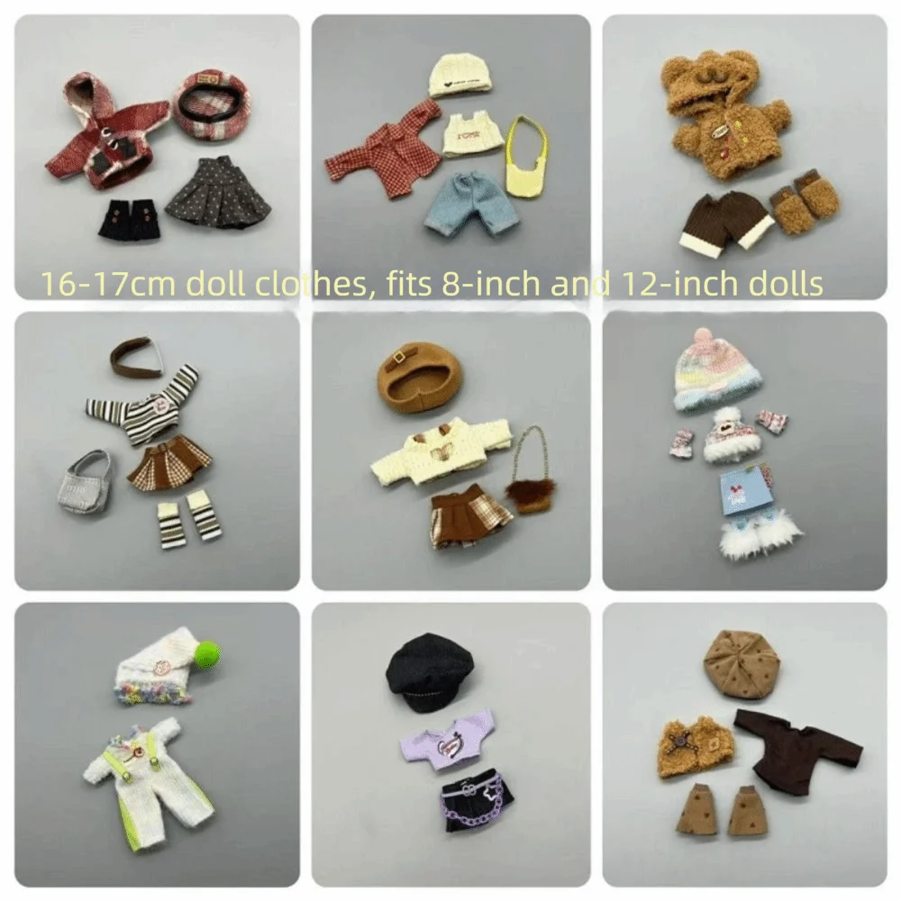 Accessories Casual Wears Elegant Dresses Humanoid Dress Up OB11 Clothes Set Handmade Cotton Cloth Princess Skirt DIY