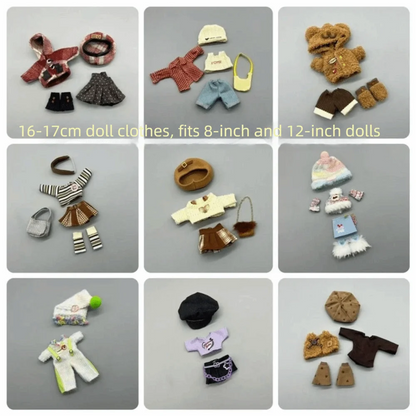 Accessories Casual Wears Elegant Dresses Humanoid Dress Up OB11 Clothes Set Handmade Cotton Cloth Princess Skirt DIY