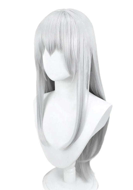 Anime Women Cosplay Wigs Costume Accessories for Party Christmas Halloween Silver White