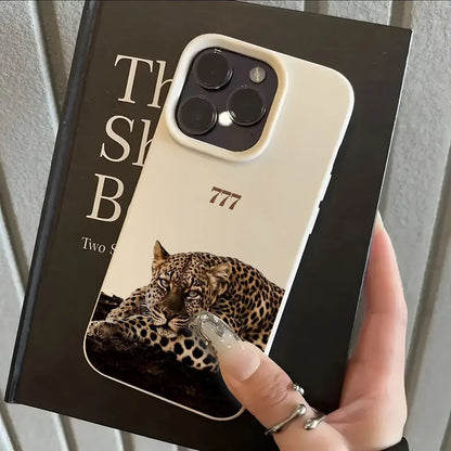 New Fashion Pink Leather Phone Case Cute Leopard Back Cover Anti-fall Protective cases for iPhone 17 16 15 14 13 12 11 pro max