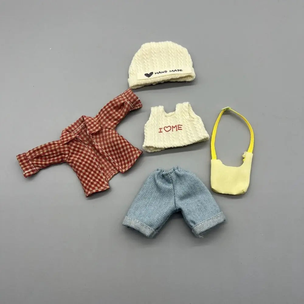 Accessories Casual Wears Elegant Dresses Humanoid Dress Up OB11 Clothes Set Handmade Cotton Cloth Princess Skirt DIY