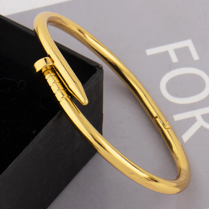 Bracelets Woman Gold Plated Simple Hip-hop Punk Personality Fashion High Stainless Steel Italian Men Sale Jewelry Accessories