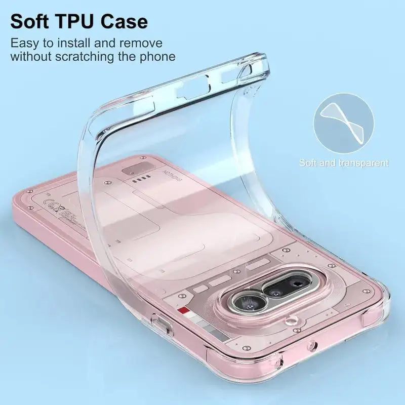 For Nothing Phone 4A 4 A Case For Phone4A Reinforced Corners Soft Clear TPU Shockproof Mobile Phone Cases Back Cover Coque Funda