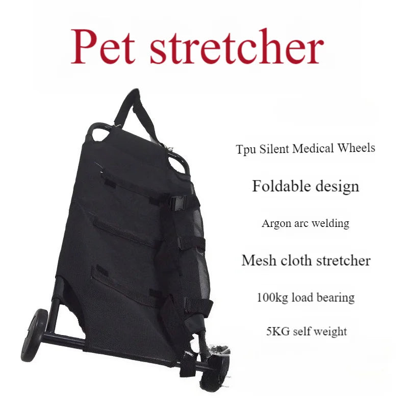 Pet Stretcher, Animal Rescue Cart, Pet Transfer Stretcher, Carbon Steel Material, Stainless Steel Material, Pet Clinic Equipment
