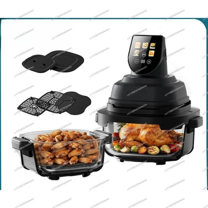 cross-border air fryer 2025 new smart oil-free multi-function visual double-layer automatic household fryer baking